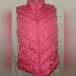 GAP Vibrant Pink Quilted Vest